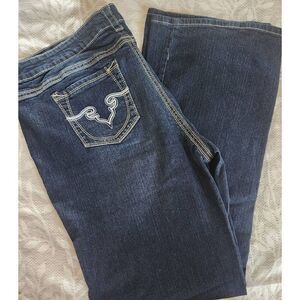 37  Royal Blue Women's Western Boot Cut Jeans Custom-Made 25x37 Plus/Tall Size